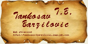 Tankosav Barzilović vizit kartica